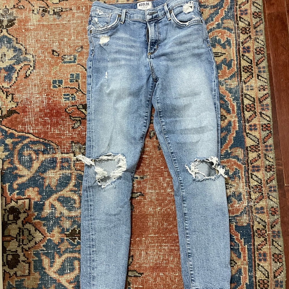 A golde High Rise Distressed jeans